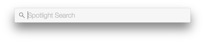 Spotlight Search Bar, MacOSX 1010